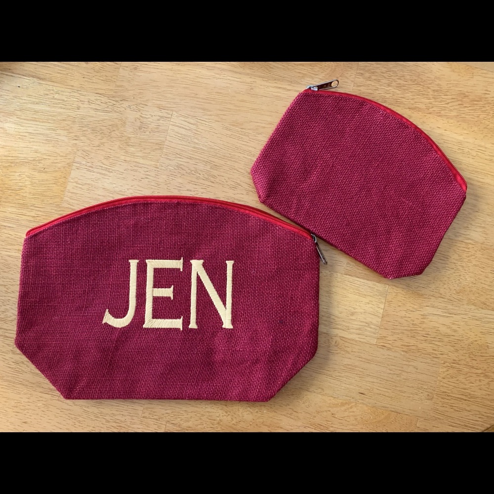 Canvas accessories bag - JEN monogram. New Without Tags.